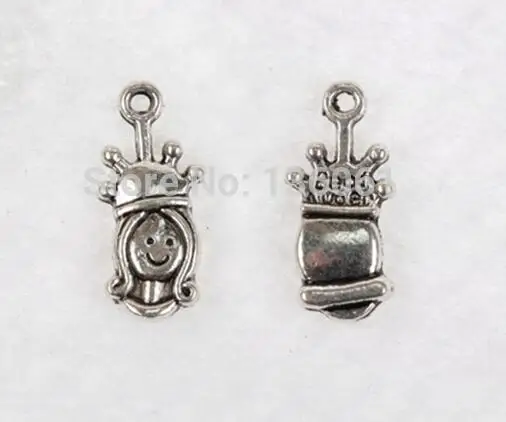 Винтажное изделие из серебра для девочек ангел голова королевы танцующая