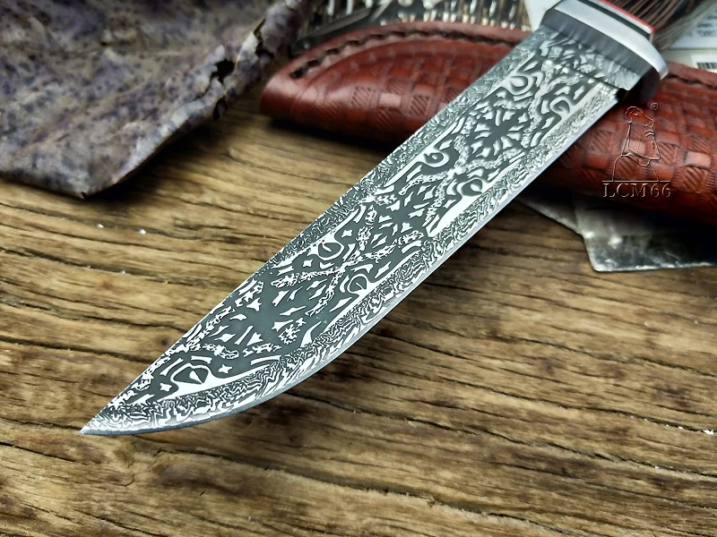 LCM66 охотничьи Тактические фиксированные ножи, стальная головка+ ручка из красного дерева, спасательный Походный нож, портативный нож, поварской нож, острый