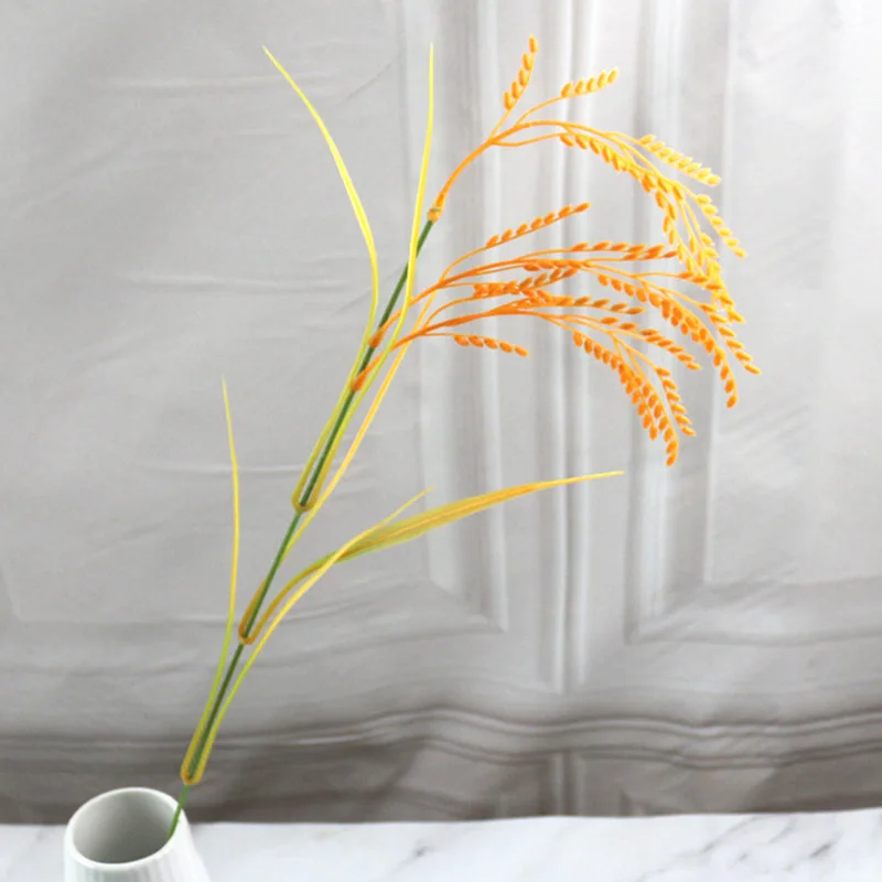70 см длина имитация искусственного цветка желтый рис поддельное растение для