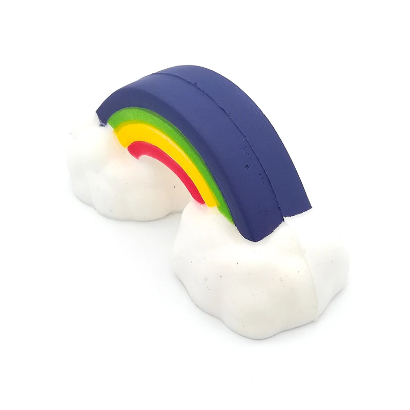 Jumbo Squishy Kawaii Rainbow медленно Восстанавливающий имитационный хлеб мягкая