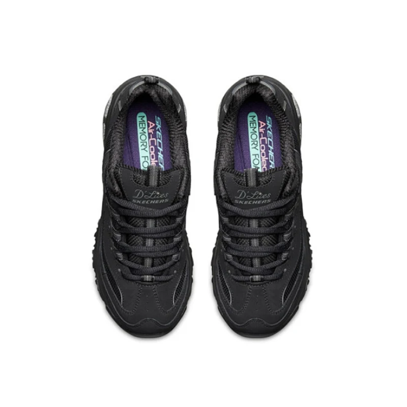 Женская Повседневная обувь Skechers D'lites модная на платформе и толстом каблуке со