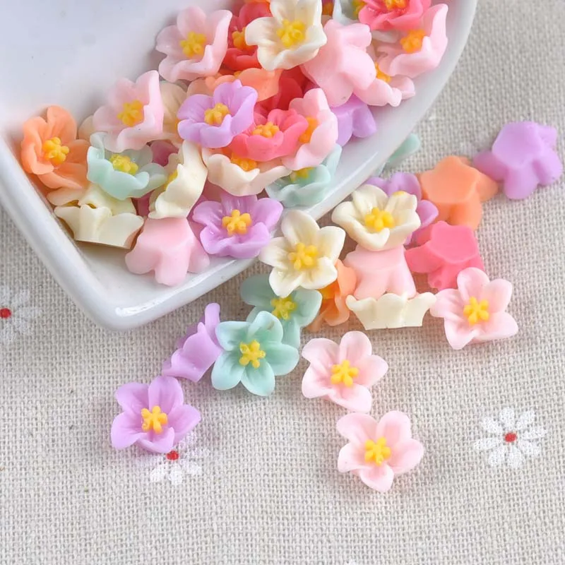 50 шт. бусины из смолы 8 мм карамельные цвета|resin beads|beads no holeresin flower beads |