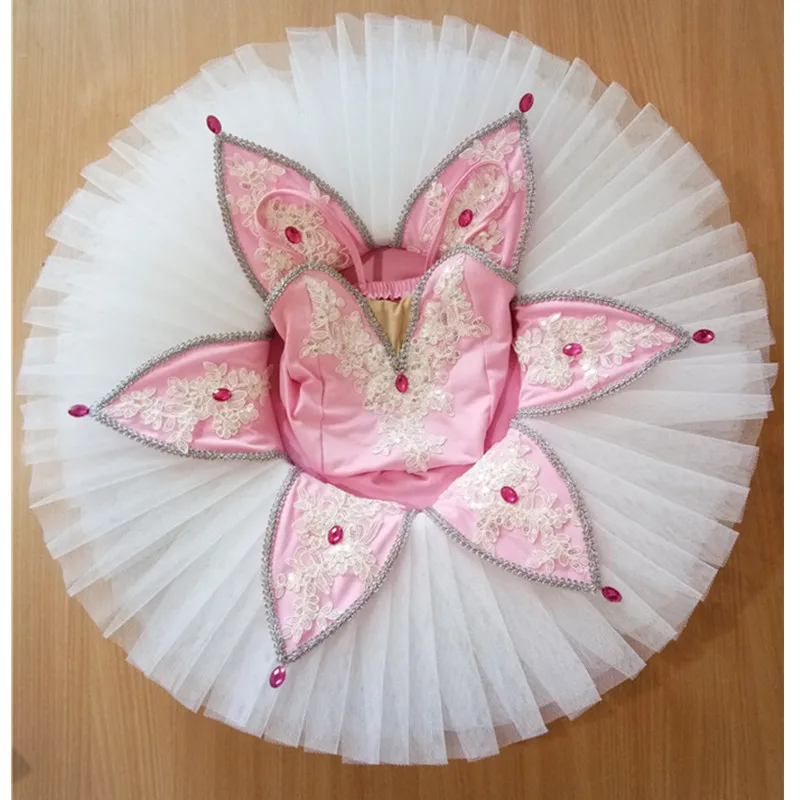 

Children's New Ballerina Dress Girls Pompous Ballet Dancing Tutu Dress Students Ballerina Dance Performance Clothing D-0308