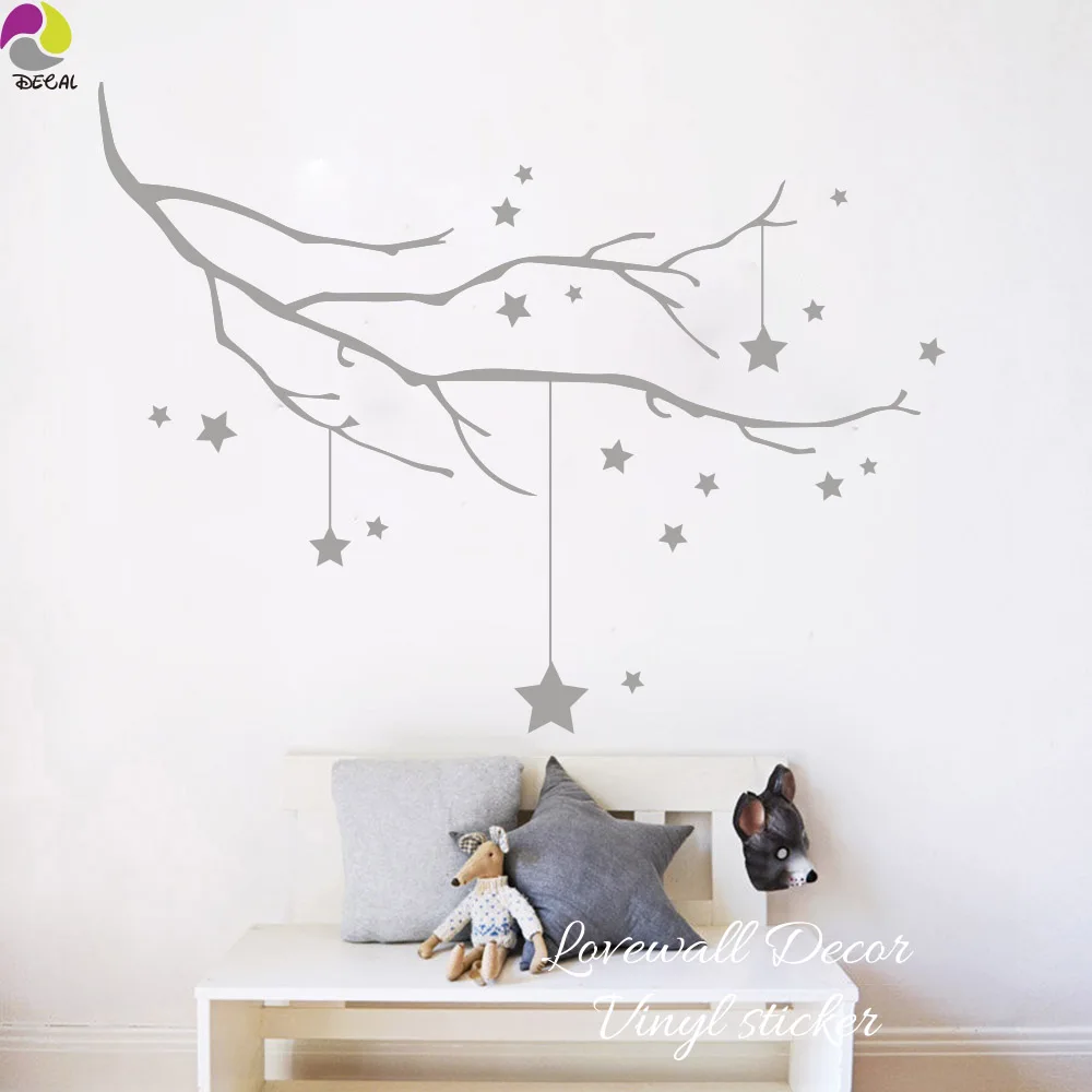 Настенные стикеры в виде ветвей и звезд 126 см х 97 см|decoration art|star wall stickerswall stickers baby