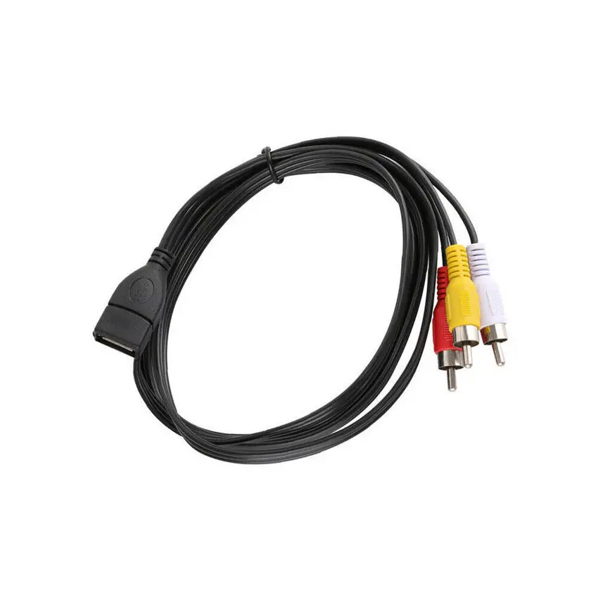 5 футов/1 м USB 2 0 гнездо к 3 RCA папа Видео A/V адаптер для видеокамеры кабель
