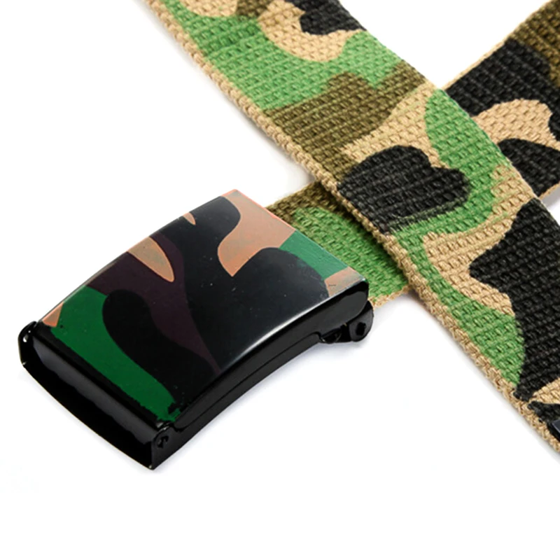 1 шт. Камуфляжный холщовый ремень повседневный напечатанный граффити поясные