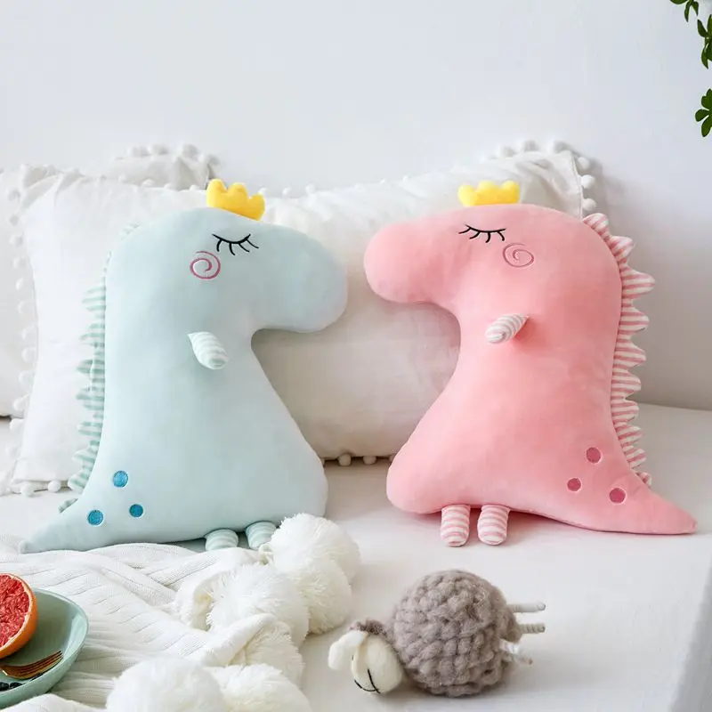 Милая плюшевая игрушка динозавр мягкая кукла подушка для объятий детский