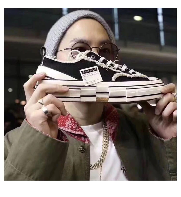 Buono Scarpe/парусиновые кроссовки на платформе для мужчин и женщин; Повседневные кроссовки для пар; Модная брендовая женская обувь; кроссовки с кисточками; большие размеры; 44EU