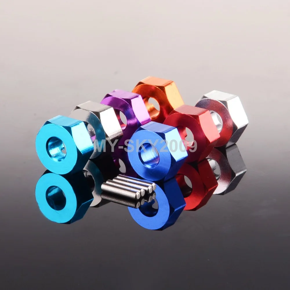 4 шт. 539057 Алюминий 12 мм колеса с шестигранной толщиной 5 &amp PIN для RC 1:10 FS игрушки
