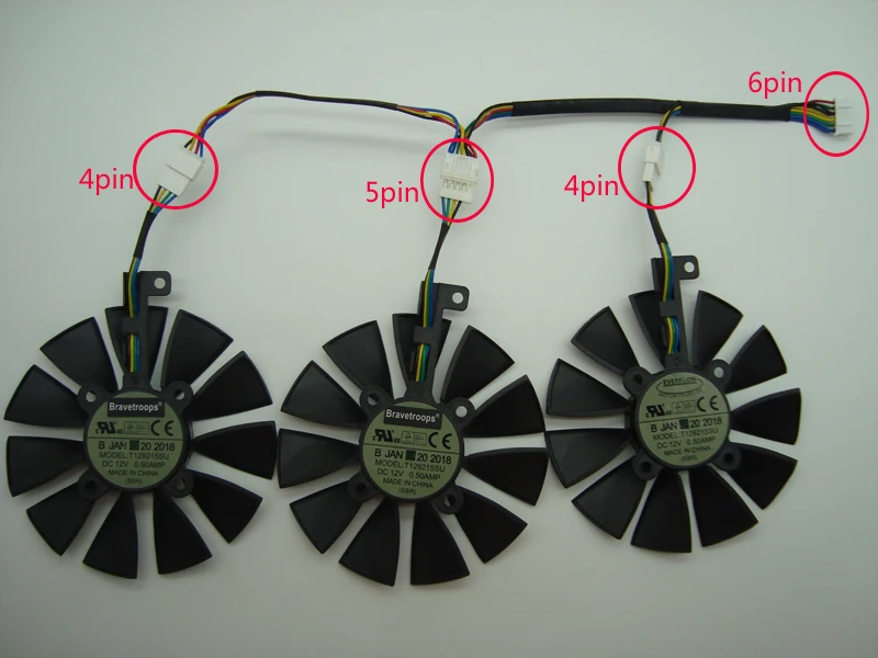 Бесплатная доставка T129215SU для ASUS RX480 /580 GTX 980Ti R9 390 390X 1060 1070 1080 1070Ti 1080Ti Вентилятор