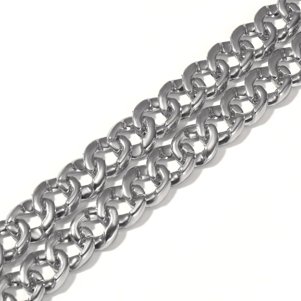 2 шт./компл. для мужчин хип-хоп iced out bling Chain Ожерелье и браслеты 15 мм ширина кубинские цепи ожерелье s ювелирные изделия Хип-хоп подарки