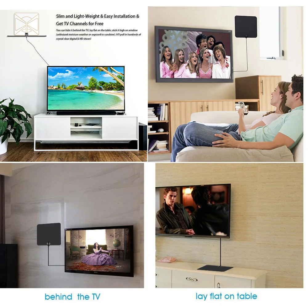 Версия ТВ антенна диапазон цифровой HDTV усиленная 80 миль 4K HD VHF UHF Freeview Усилитель