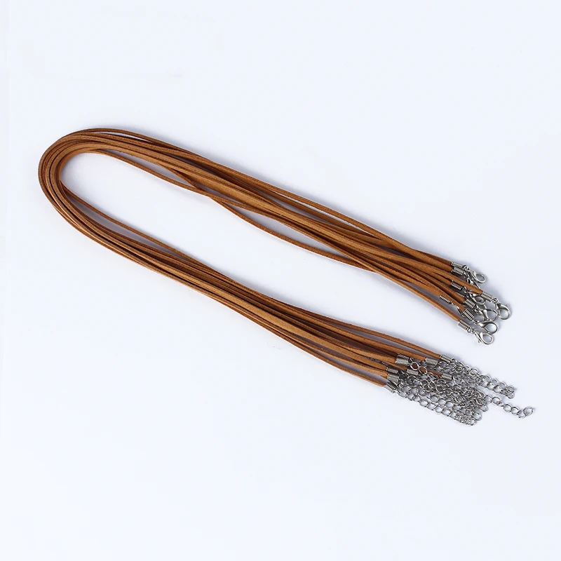 Цепочка удлинитель из искусственной замши длина 17 + 2 дюйма 50 шт.|jewelry materials|necklace