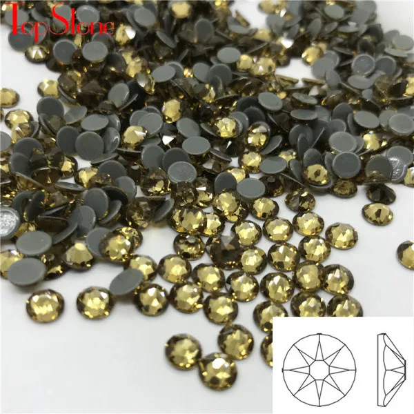 lt co topaz TopStone 2088#8 Большая 8 маленькая режущая поверхность Горячая фиксация хрустальные стразы стекло Горячая фиксация Стразы Камень Кристаллы железо на одежду - Цвет: lt co topaz