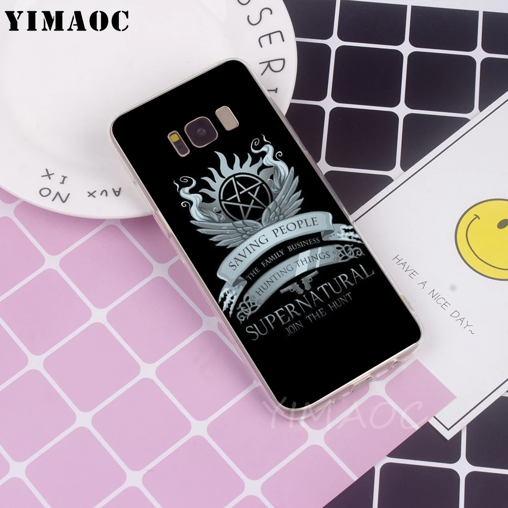 YIMAOC Supernatural SPN Soft TPU Case for Galaxy j3 j5 j6 j7 A5 2016 2017 A6 A9 2018 Note 8 9 S7 edge S8 S9 S10 Plus S10e Cover |