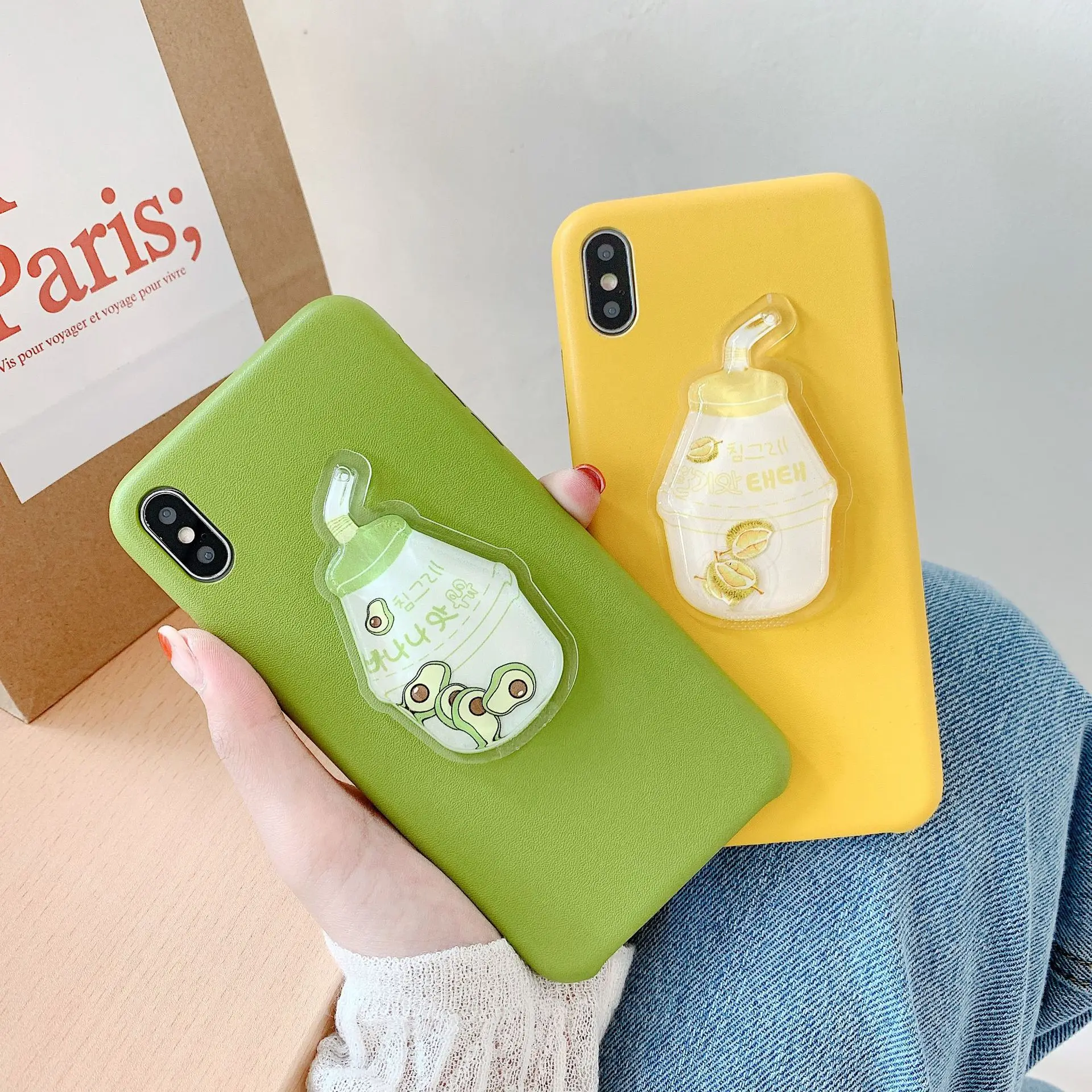 3D кавайный японский Одноцветный чехол для телефона iPhone 7 Puls 6 6S 8 X Xsmax Xr Xs Чехлы