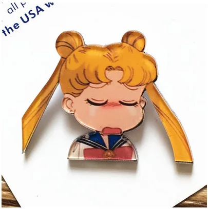 Новое поступление Сейлор Мун 1 шт. значок каваи Харадзюку акриловые Значки для