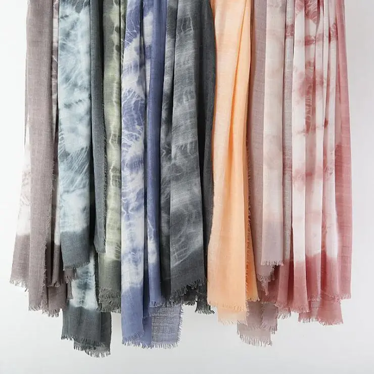 Tie Dye Шарф полиэстер/хлопок мягкость бахрома женщина шарф Зимний Для мужчин 2019
