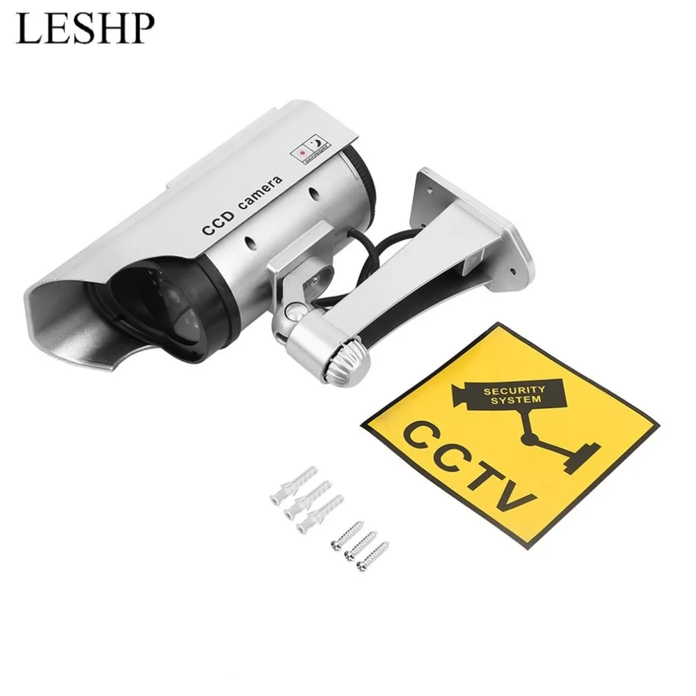 Solar Powered Fake Camera Dummy High Simulation CCTV Home Security Surveillance With Led Red Light Flashing | Безопасность и