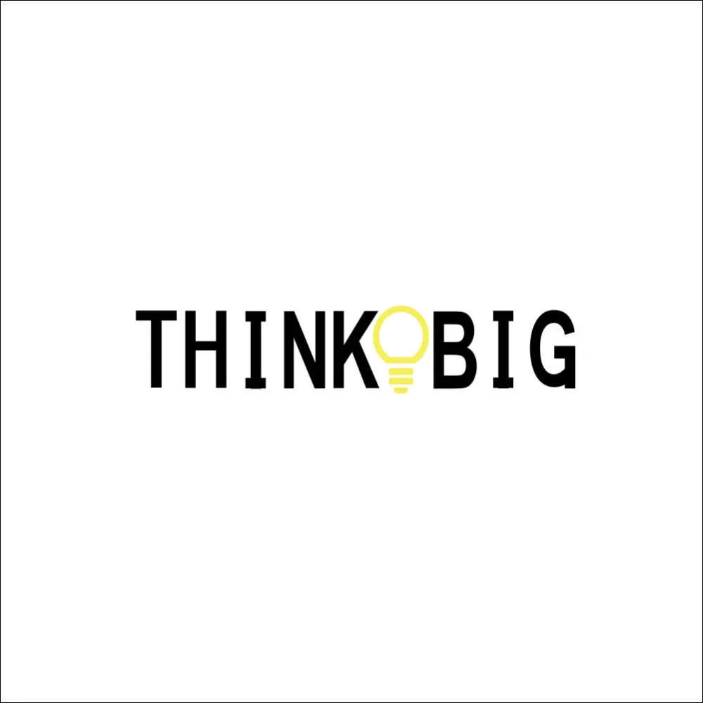 inspirational and motivational wall decal quotes think big removable home decor office decoration S M L size in stock | Дом и сад