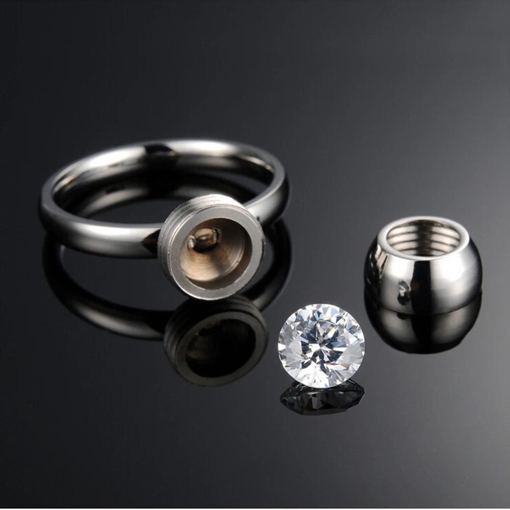 Женское кольцо из титановой стали со съемными кристаллами|titanium belly ring|titanium sapphire