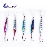 ilure 5pcslot 30g40g60g metal fishing lure spoon jig lure spinner bait fishing tackle hard bait jigging spinner bait isca