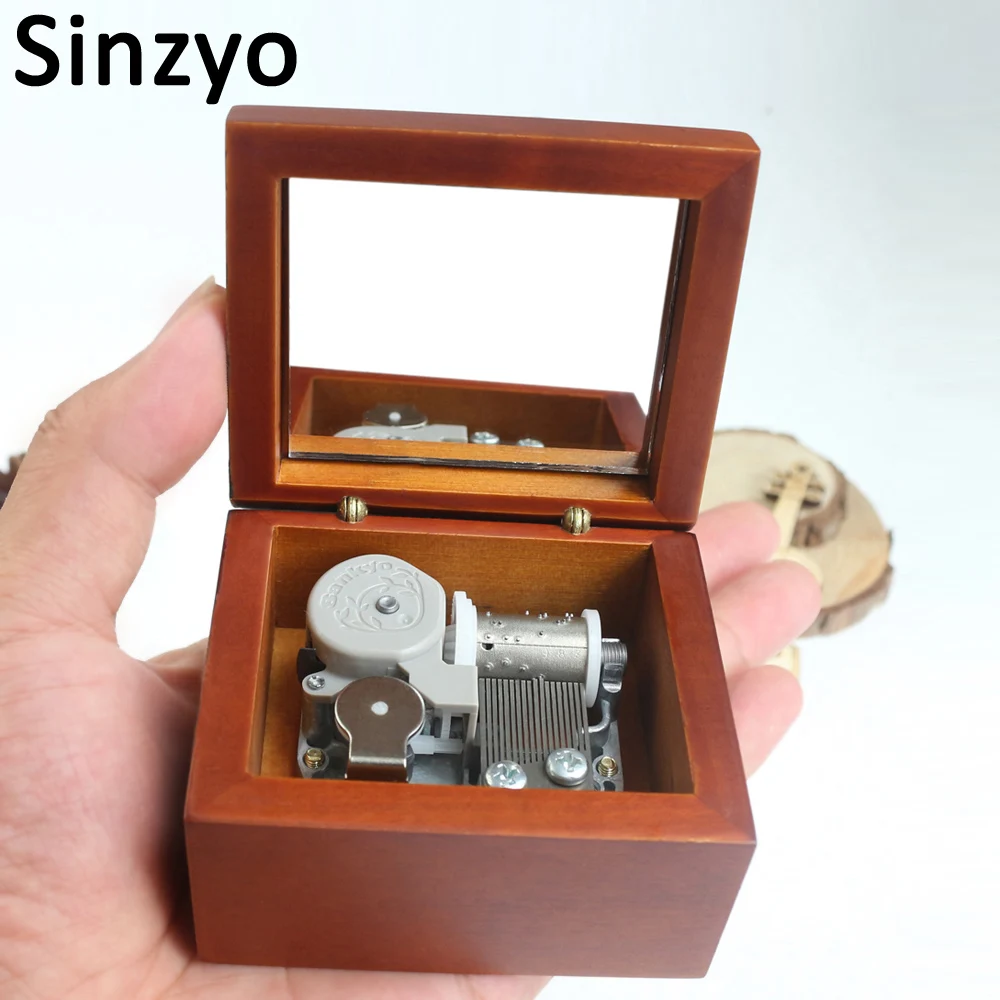Деревянная музыкальная шкатулка Sinzyo ручной работы подарок на день рождения