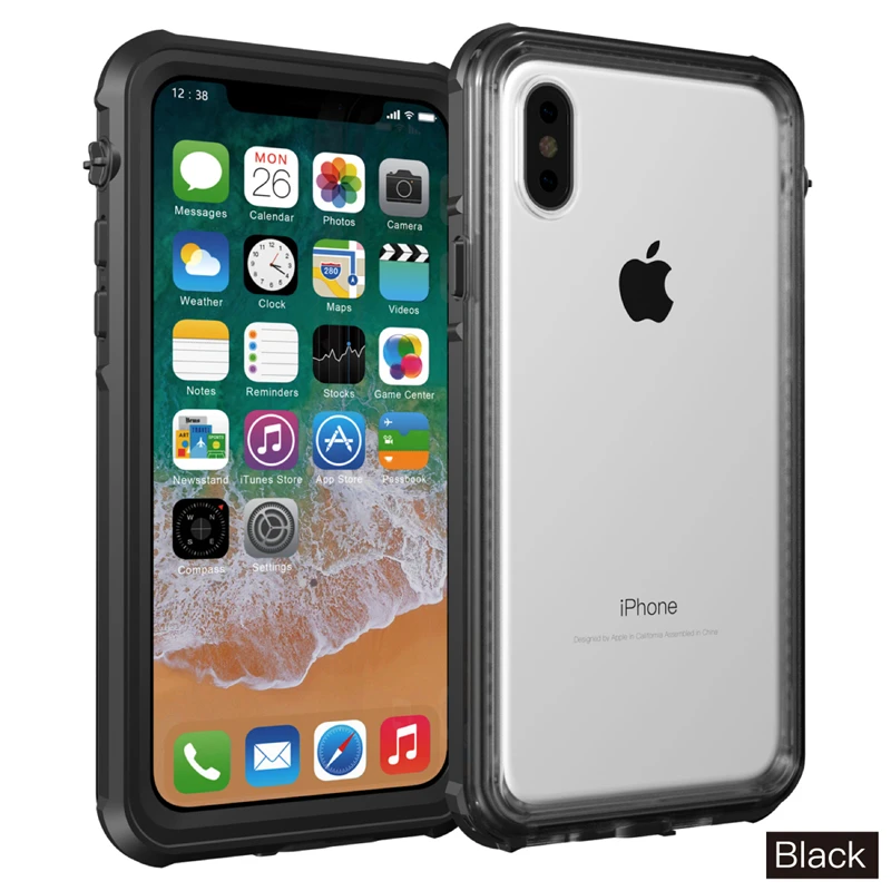100% водонепроницаемый чехол для iPhone X XS ударопрочный плавания и дайвинга открытый