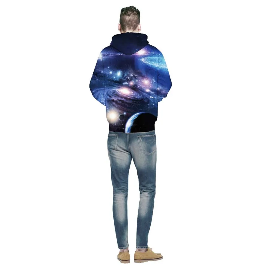 Космическое Пространство Графический 3D Печатные Толстовки и Кофты Sudaderas Chandal Hombre