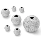 Бусины из нержавеющей стали с отверстием под серебро, круглые бисеры с отверстием для ожерелий, браслетов, ювелирных изделий, 20 шт., 4, 5, 6, 7, 8, 10 мм