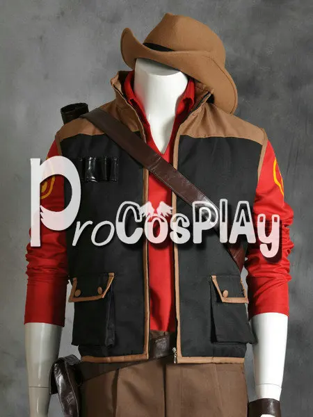 Команда Fortress 2 снайпер красный косплей костюм и шляпа mp000649|cosplay costume|team fortress 2team