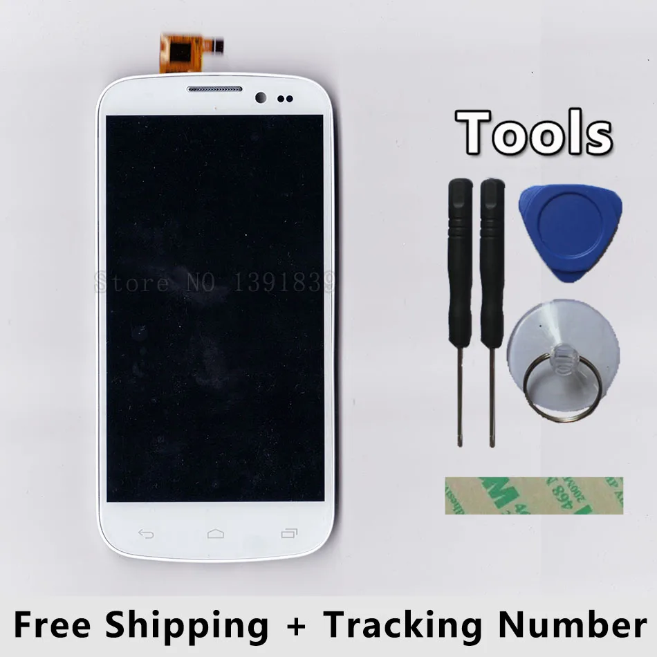 100% QC пройти ЖК-дисплей + сенсорный экран дигитайзер стеклянная панель для DNS S5002 |