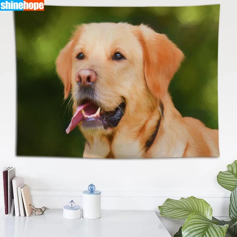 

Labrador Tapestry Animals Dogs Wall Hanging Wall Tapestry Psychedelic Farmhouse Decor Dorm Room Wall Carpet Wall Blanket