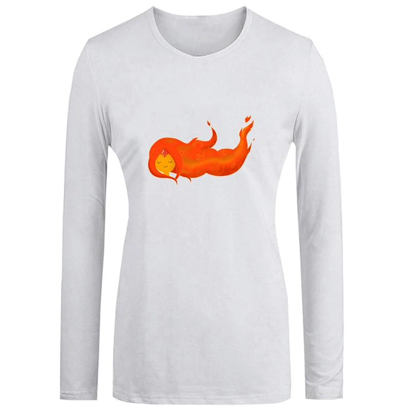 Женская футболка с принтом Adventure Time Finn The Ice King Flame Princess BMO Bonnibel Bubblegum черно белая