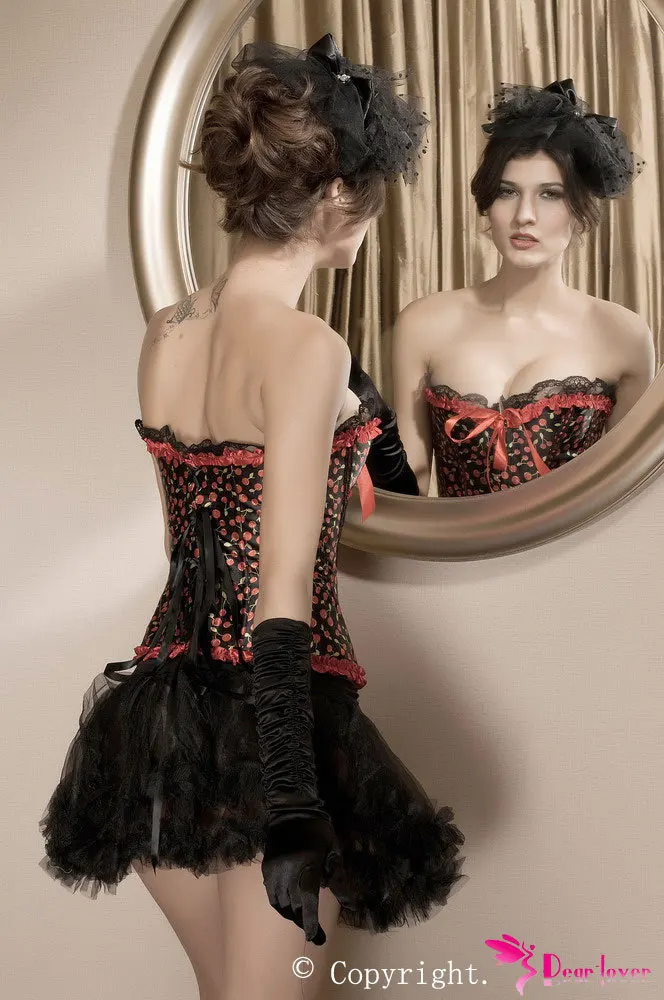 Cherry Fashion Corset Corselet Set LC5139 corsets women blusas langerie sexy corselet | Тематическая одежда и униформа