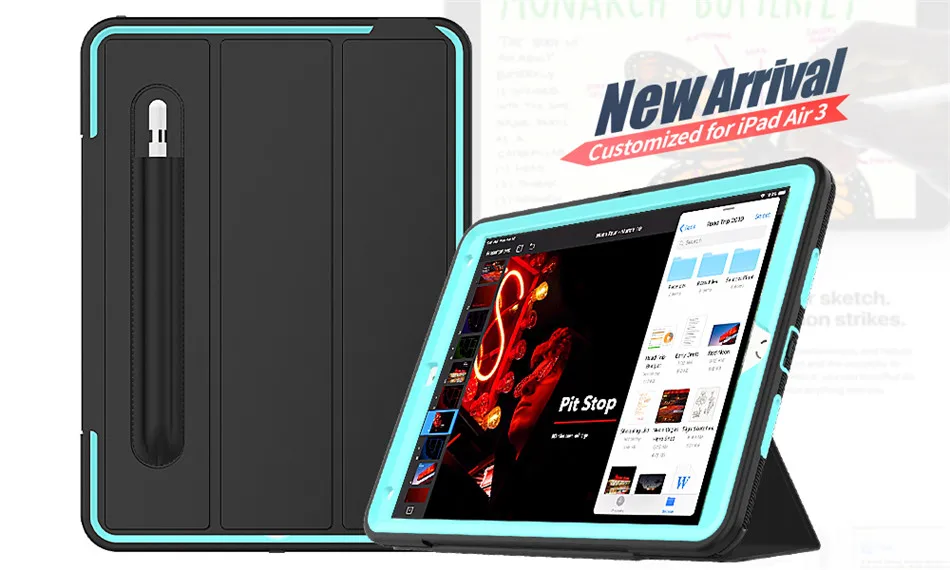 Для iPad Air 3 10,5 чехол Funda модель A2152 карандаш держатель для iPad Pro 10,5 дюймов сверхмощный противоударный полный защитный чехол