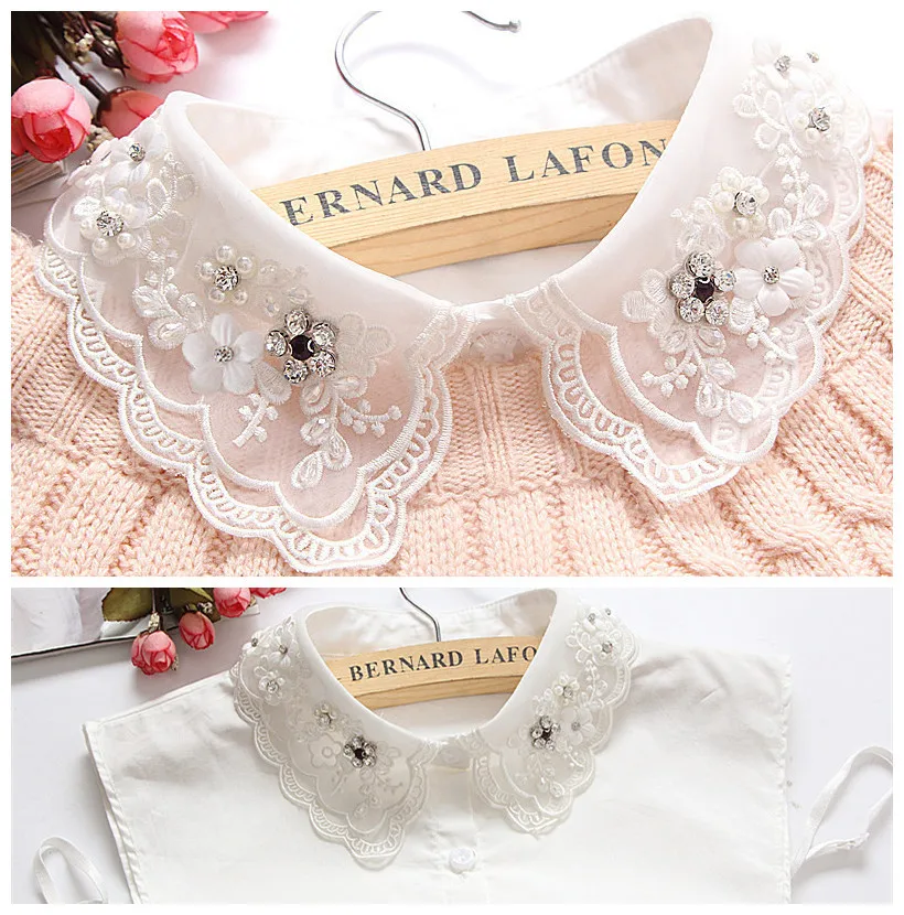 Новый модный элегантный дамский галстук с бабочкой кружевная рубашка воротником