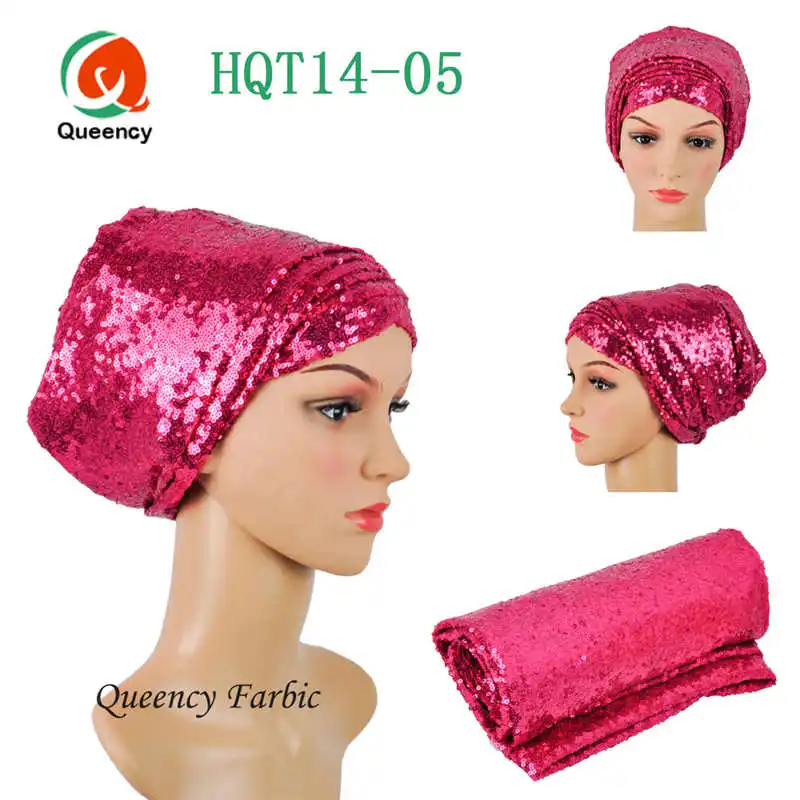 HQT14 Sequins turban Multi-colored African Width 72&quot*22&quot 1 pieces per pack headwrap gele african scraf for women headtie. | Дом и сад