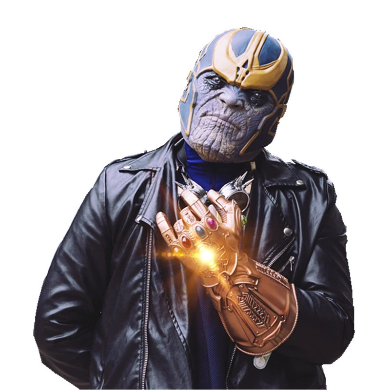 LED Thanos Infinity Gauntlet Мстители Бесконечность война Кино Косплей Аксессуары перчатки