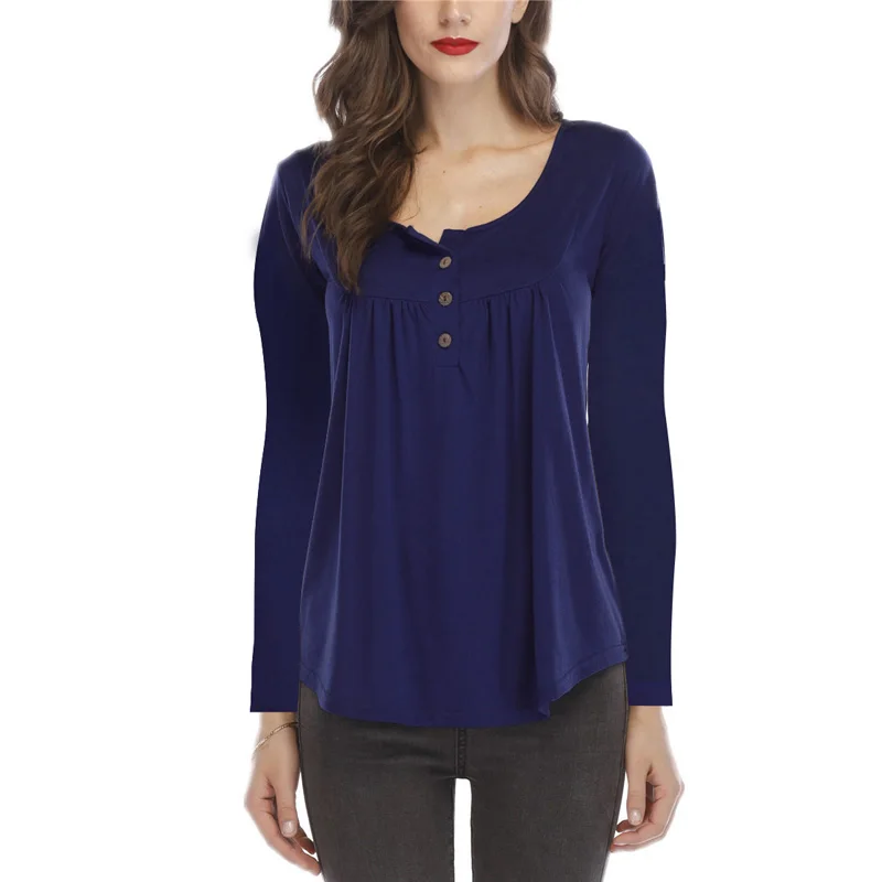 

New Elegant Blouse Women Shirts Button Front Peplum Top Female Square Neck Slim Fit Long Sleeve Tops and Blouses