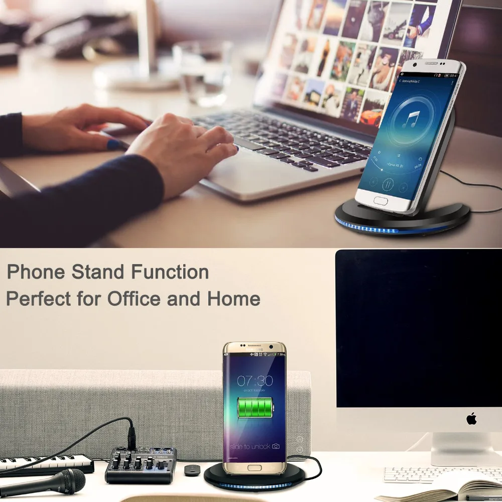 PORTEFEUILLE Qi Беспроводной Зарядное устройство Индукционная подставка для iphone XS MAX XR X