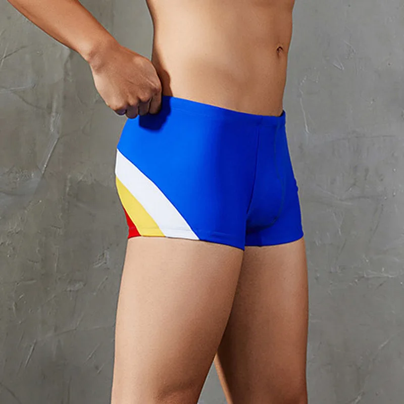 Для мужчин Плавание одежда Maillot De Bain для мальчиков Радуга костюмы шорты боксеры