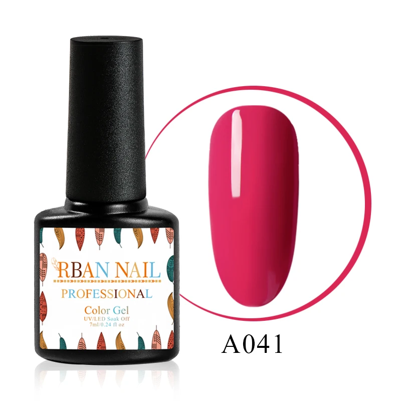 M30041 RBAN NAIL 7 мл чистый Гель-лак для ногтей замачиваемый УФ светодиодный Гель-лак Стойкий черный белый розовый основа для ногтей Гель-лак для маникюра - Цвет: M30041