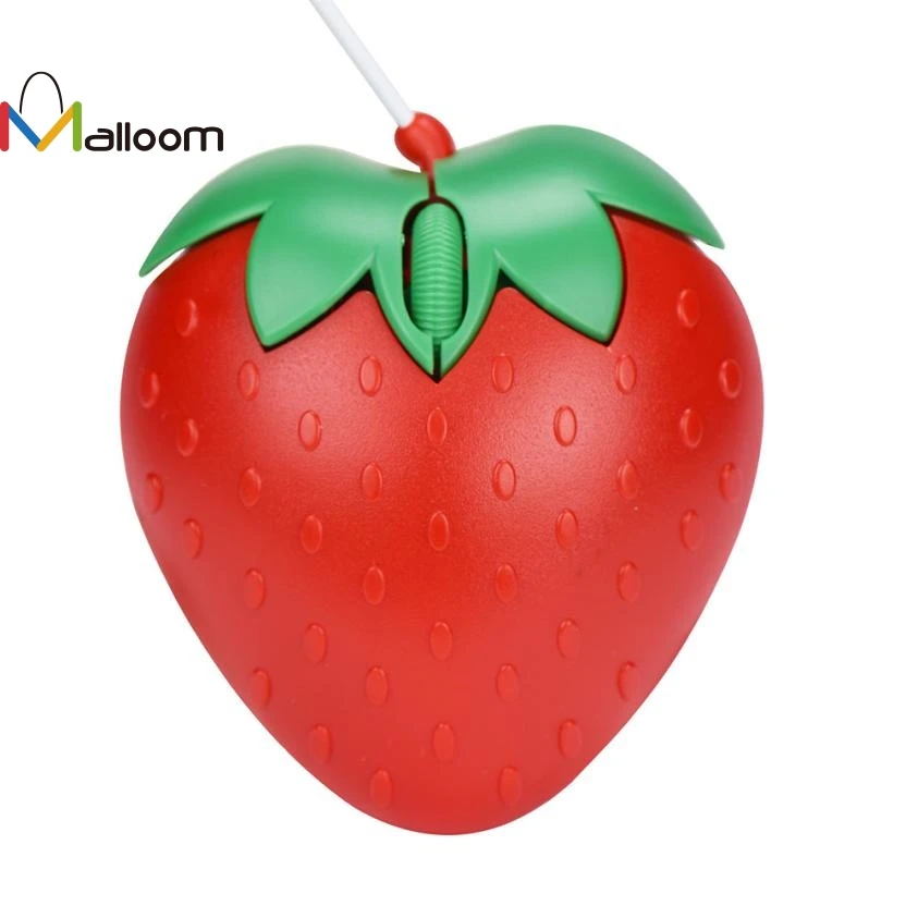 Malloom клубника милый оптический USB светодиодный Проводная игровая мышь USB кабель Мыши для ПК ноутбука компьютерная мышь игровая мышь высокого класса