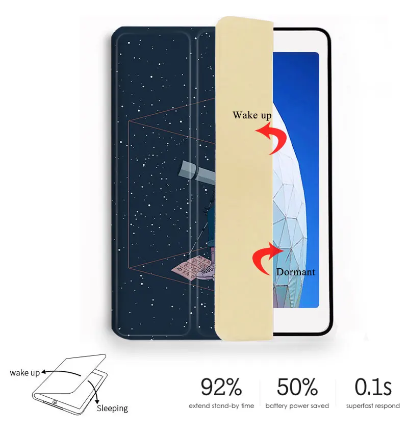 Чехол с космонавтом, умный чехол для ipad air 2 pro 9,7 11 10,5, чехол для планшета, мягкий силиконовый чехол для ipad mini2345