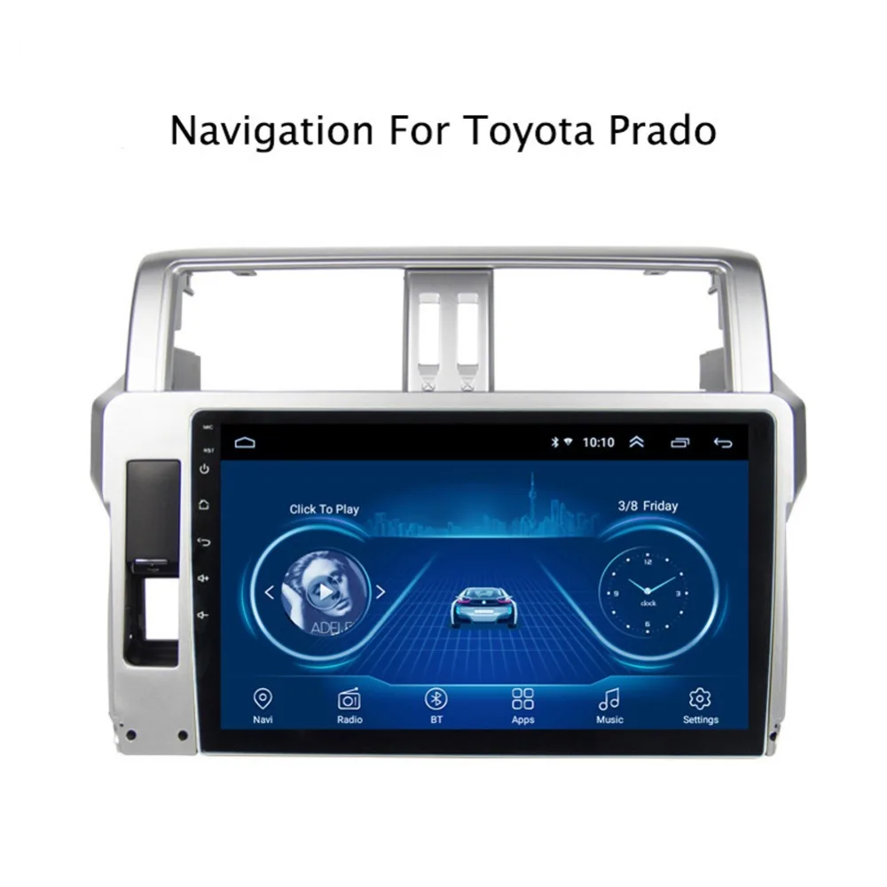 Супер тонкий сенсорный экран Android 8,1 gps навигация для toyota prado LC150 радио головное устройство планшет стерео Мультимедиа Bluetooth