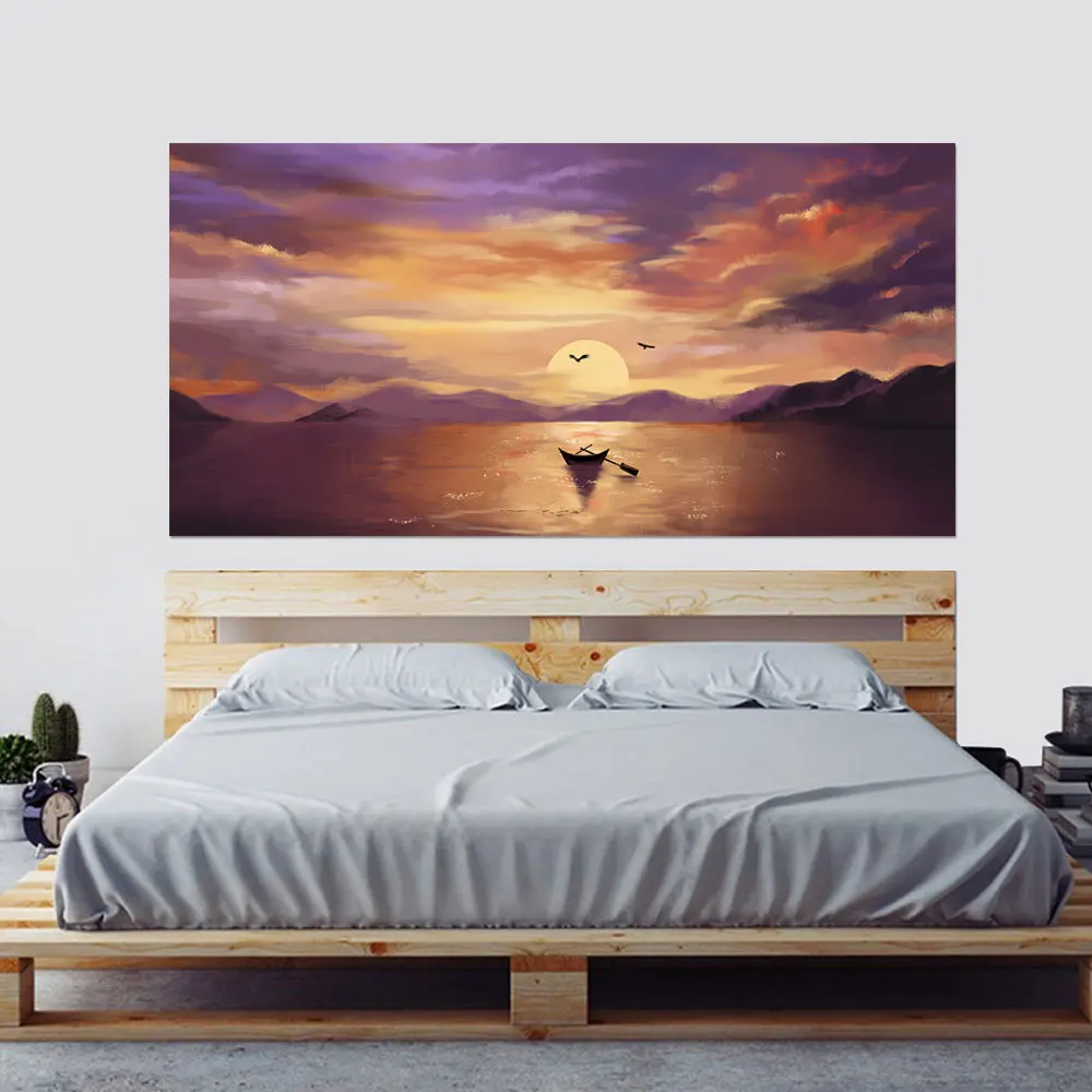 Лодка на реке солнцезащитные очки сцена Наклейка стену s для спальни декор стен