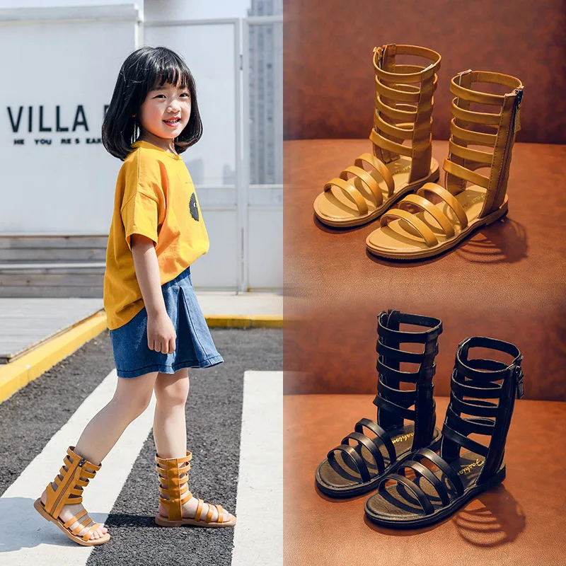 Детская обувь Новинка лета 2019 сандалии-трубы для девочек детские сандалии в