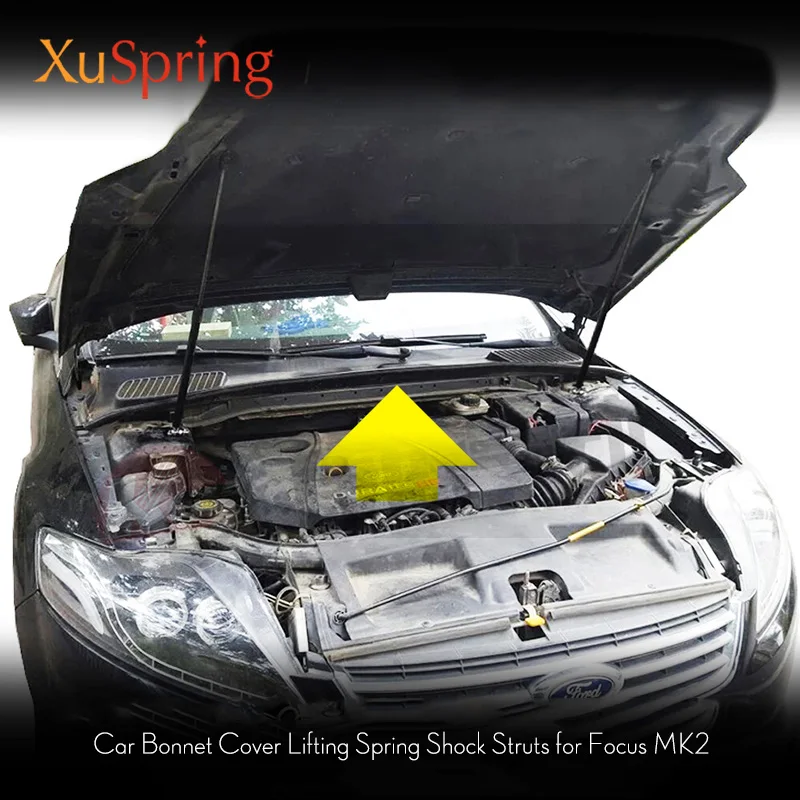 Для 2005-2011 ford focus 2 MK2 автомобильный чехол для капота, поддерживающий пружинный кронштейн, гидравлическая штанга, стойки для автомобиля, аксессуары для укладки
