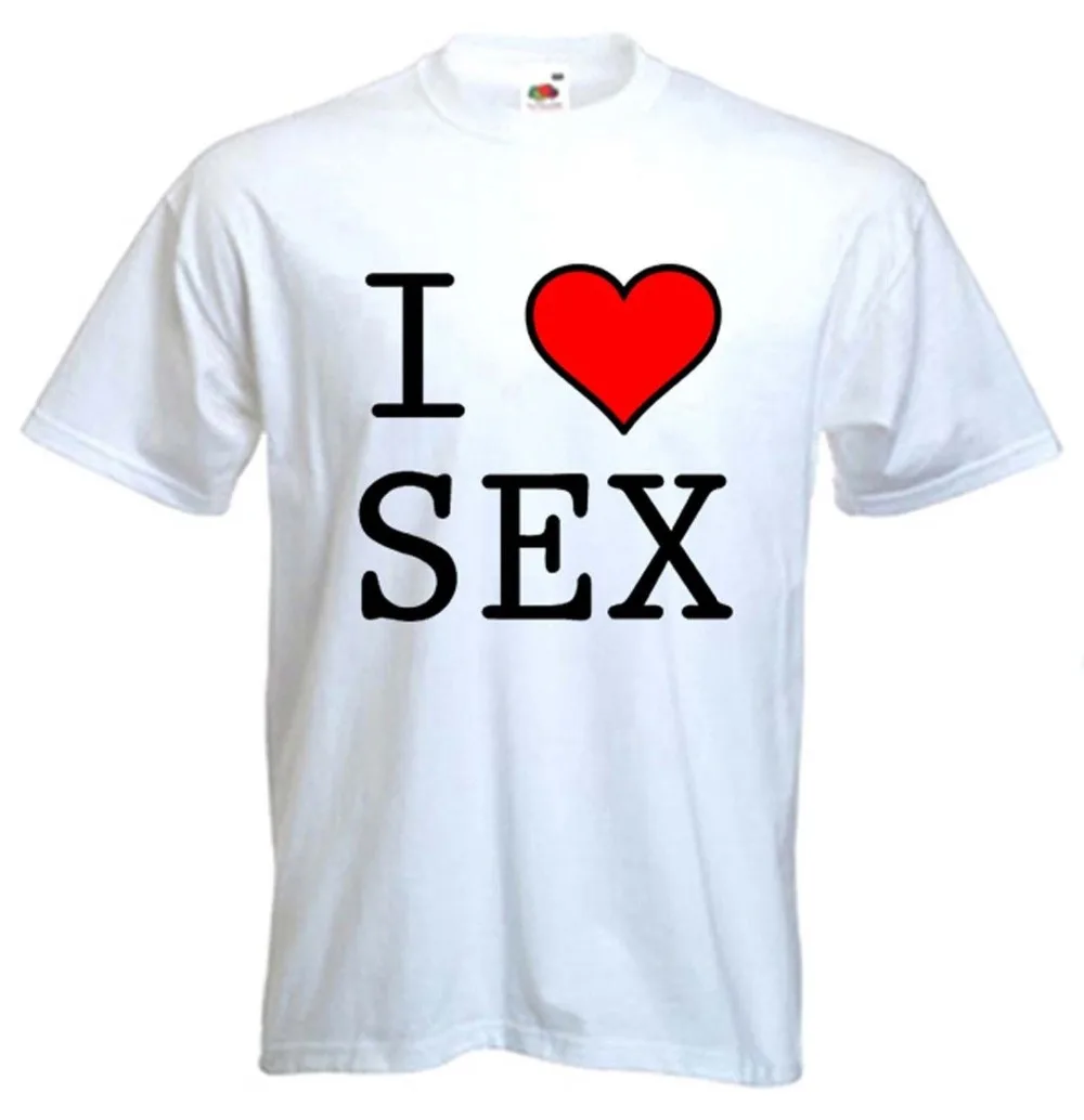 Футболка с надписью I Love Sex для вечеринки праздника забавного стиля 2019 модные